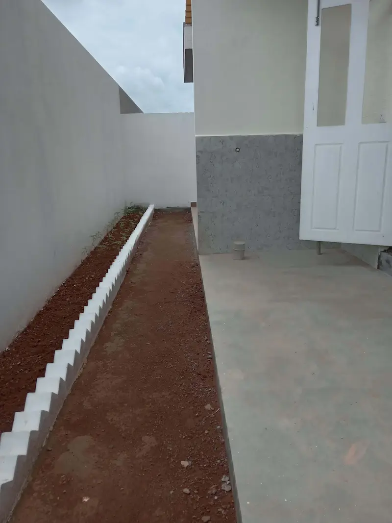 Private garden space attached to the villa at Lake Waters