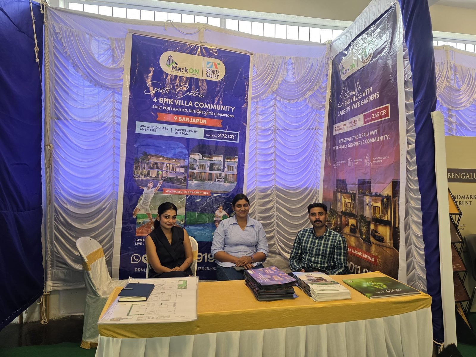 MarkON Homes team at the Sportz Valley and Madhura Gardens stall