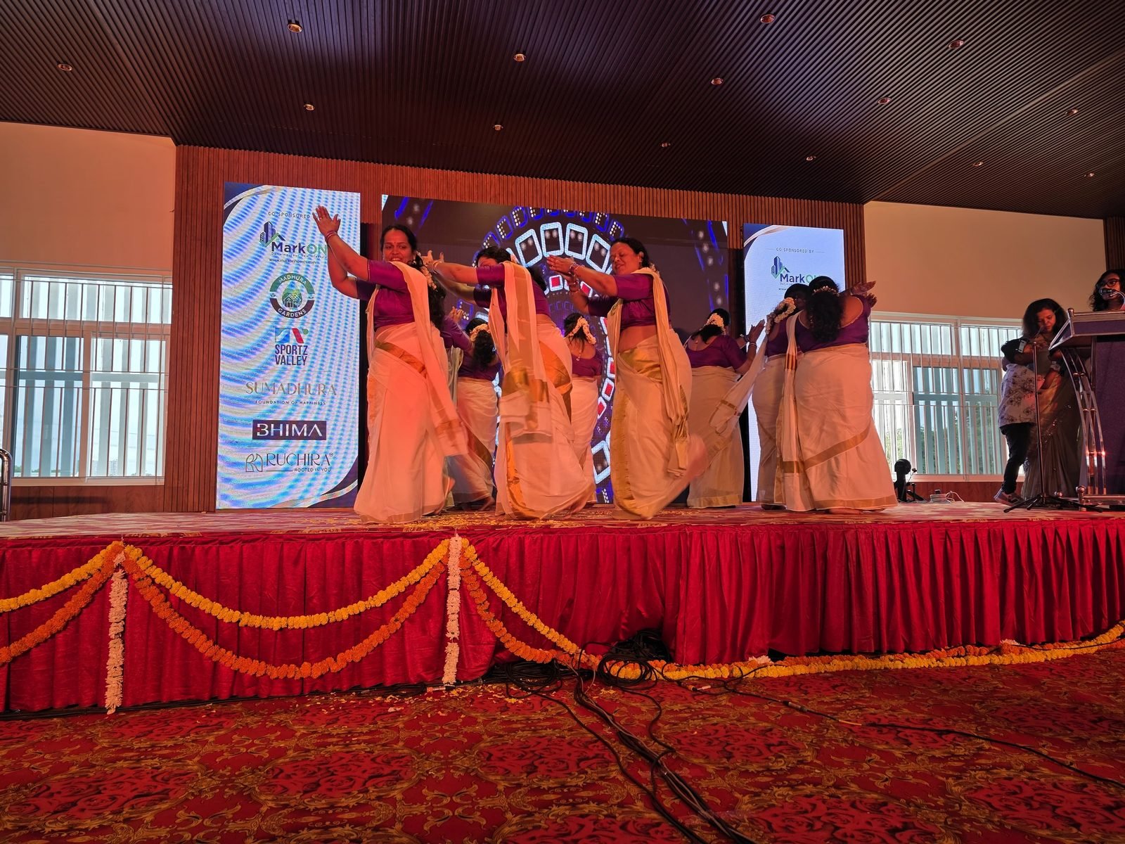 Onam dance performance on stage