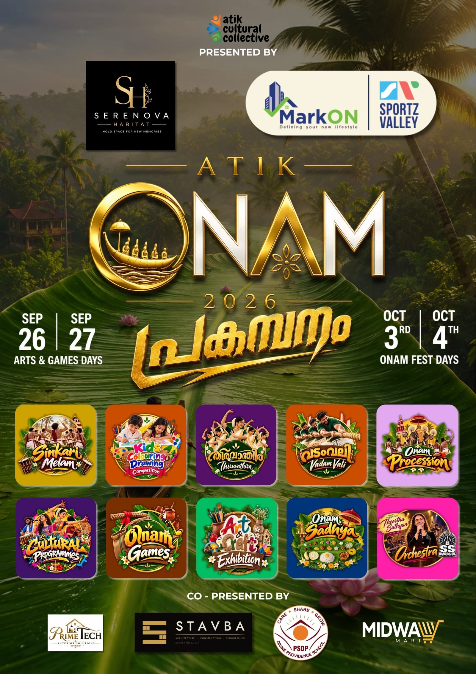 ATIK Onam 2026 festival poster
